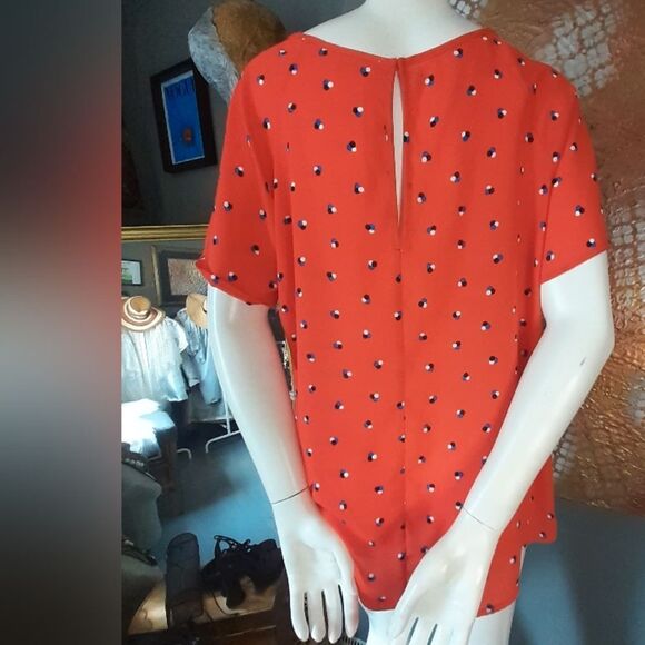 Sienna Sky Red Polka Dot Women's Blouse - Picture 3 of 11